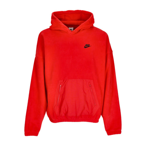 Nike Felpa Cappuccio Uomo Club+ Fleece Polar Hoodie University Red/black da uomo