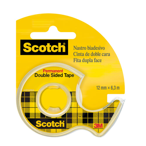 Nastro Biadesivo Scotch 6,3Mtx12Mm 665-136D Permanente S/Liner In Chiocciola