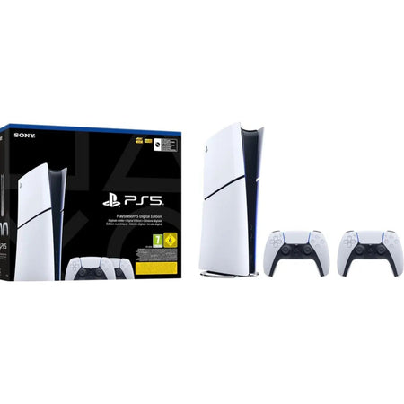 PS5 Console Digital Slim 825GB +2 Dualsense White ITA