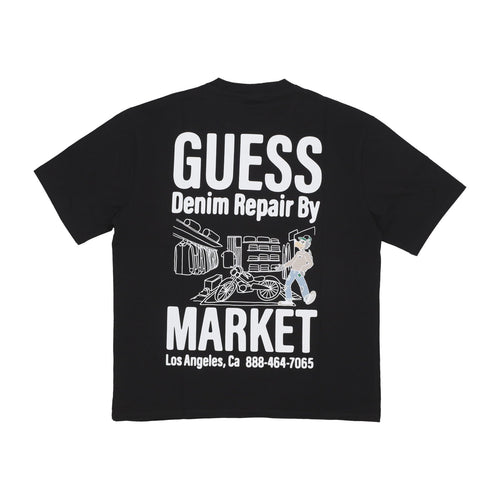 GUESS ORIGINALS Maglietta Uomo Go Market Shop Tee X Market Jet Black A996 da uomo