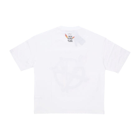 ACUPUNCTURE Maglietta Uomo Flamed Logo T-shirt White da uomo