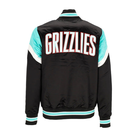 MITCHELL &amp; NESS Giubbotto Bomber Uomo Nba Heavyweight Satin Jacket Vangri Original Team Colors da uomo