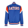 MITCHELL & NESS Giubbotto Bomber Uomo Ncaa Heavyweight Satin Jacket Flogat Royal da uomo