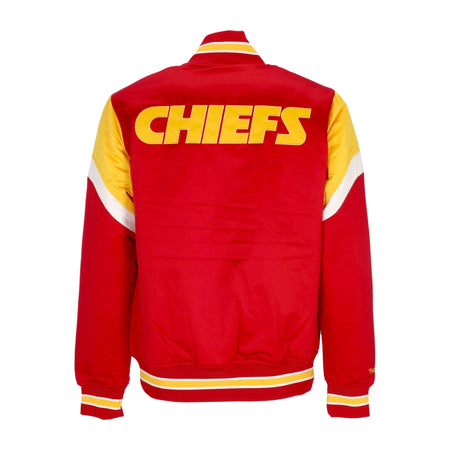 MITCHELL &amp; NESS Giubbotto Bomber Uomo Nfl Heavyweight Satin Jacket Kanchi Original Team Colors da uomo