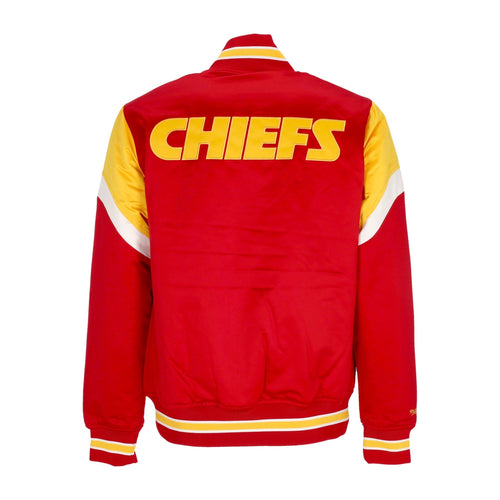 MITCHELL & NESS Giubbotto Bomber Uomo Nfl Heavyweight Satin Jacket Kanchi Original Team Colors da uomo
