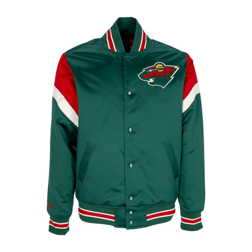 MITCHELL & NESS Giubbotto Bomber Uomo Nhl Heavyweight Satin Jacket Minwil Original Team Colors da uomo