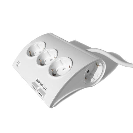 MULTIPRESA 5 P SCHUK 2 USB 2.1A DA TAVOL