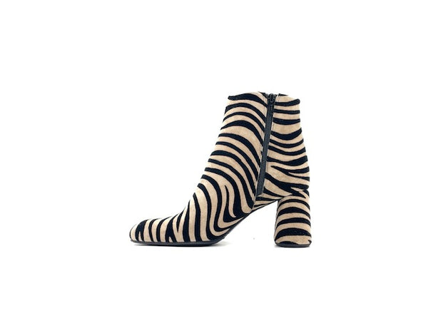 ENZO D'ALESSANDRO Tronchetto Donna Zebrato Nero Beige