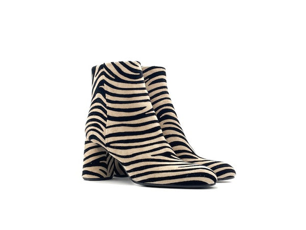 ENZO D'ALESSANDRO Tronchetto Donna Zebrato Nero Beige