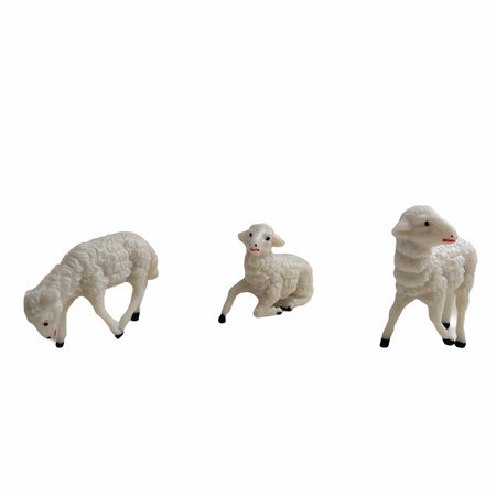 Pecorelle in resina statuine per presepe in resina h 4 cm 12 pezzi
