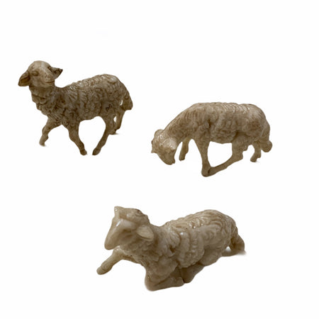 Pecorelle in resina statuine per presepe in resina h 4 cm 24 pezzi