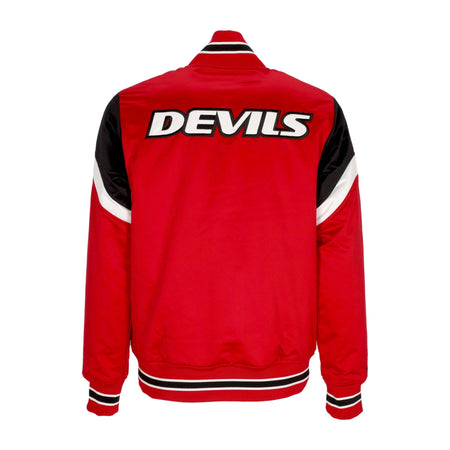 MITCHELL &amp; NESS Giubbotto Bomber Uomo Nhl Heavyweight Satin Jacket Nejdev Original Team Colors da uomo