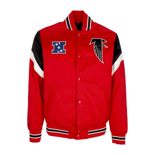 MITCHELL & NESS Giubbotto Bomber Uomo Nfl Heavyweight Satin Jacket Atlfal Original Team Colors da uomo