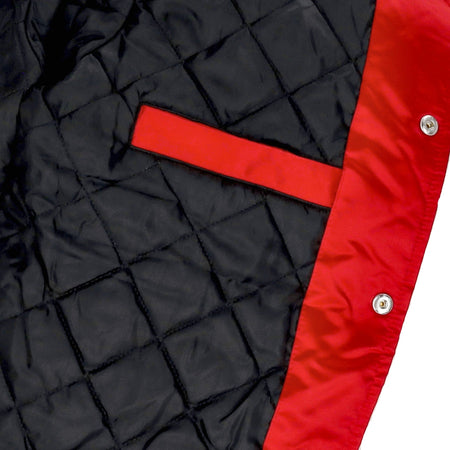MITCHELL &amp; NESS Giubbotto Bomber Uomo Nfl Heavyweight Satin Jacket Atlfal Original Team Colors da uomo