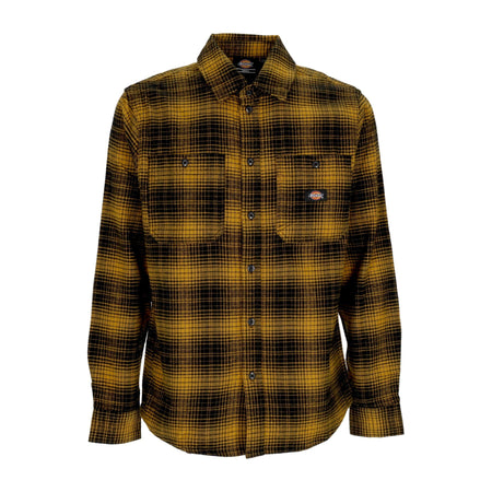 DICKIES Camicia Manica Lunga Uomo Evansville L/s Shirt Dried Tobacco da uomo