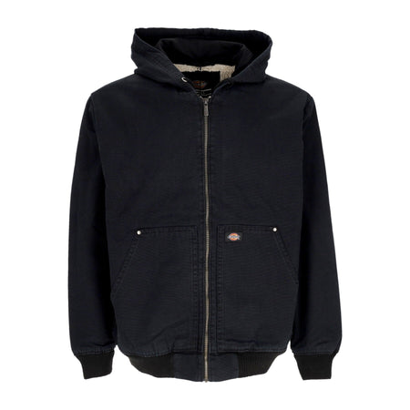 DICKIES Giubbotto Uomo Hooded Duck Canvas Jacket Black da uomo