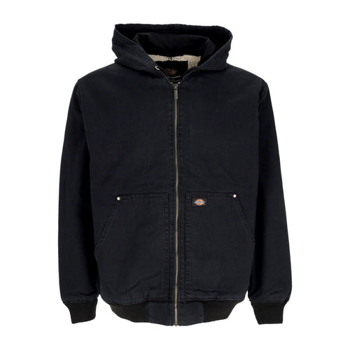 DICKIES Giubbotto Uomo Hooded Duck Canvas Jacket Black da uomo