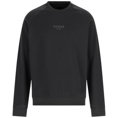 Guess felpa nera logo iridescent  M4YQ14 KCBR2 Felpe Guess
