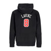 NIKE NBA Felpa Cappuccio Uomo Nba City Edition Club Hoodie No 11 Zach Lavine Chibul Black da uomo