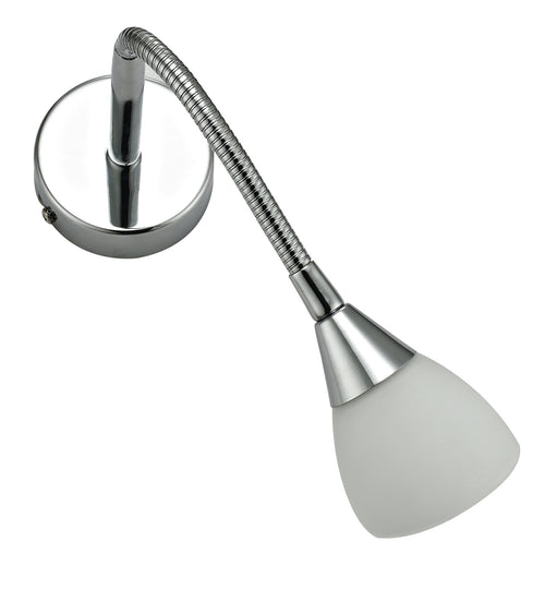 Applique flessibile dal colore cromato 28 watt 2700 kelvin G9