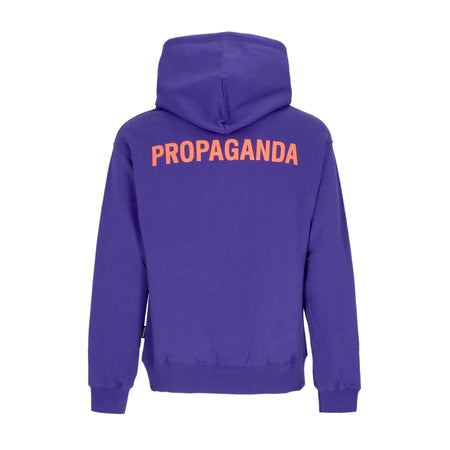 PROPAGANDA Felpa Cappuccio Uomo Logo Hoodie Violet da uomo