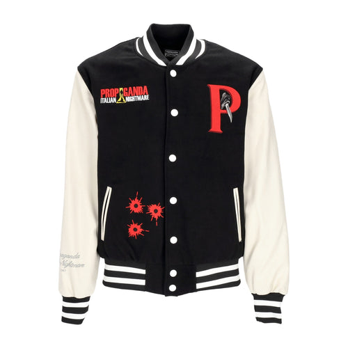 PROPAGANDA Giubbotto College Uomo Nightmare Varsity Black/white da uomo