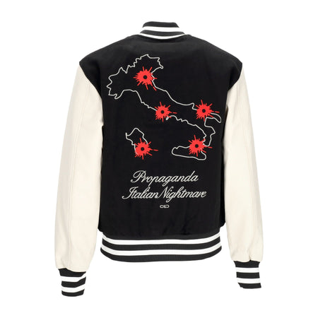 PROPAGANDA Giubbotto College Uomo Nightmare Varsity Black/white da uomo