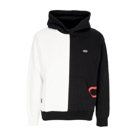 PROPAGANDA Felpa Cappuccio Uomo Logo Double Hoodie White/black da uomo