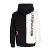 PROPAGANDA Felpa Cappuccio Uomo Logo Double Hoodie White/black da uomo