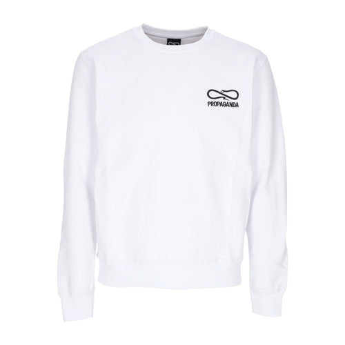 PROPAGANDA Felpa Girocollo Uomo Logo Embroidery Crewneck White da uomo