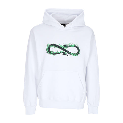 PROPAGANDA Felpa Cappuccio Uomo Logo Fire Hoodie White da uomo