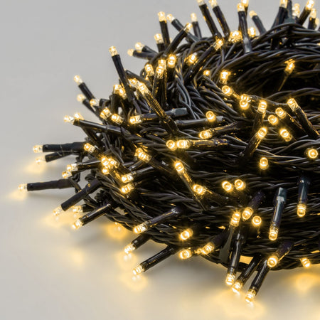 Catena lineare natalizia MiniLED da Ø 3 mm con 8 giochi di luce