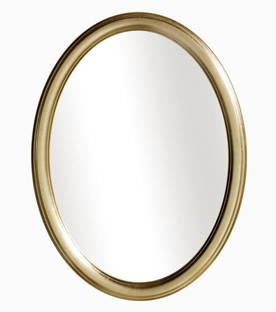 MOBILI 2G - Specchiera in foglia oro ovale- Misure: 59 x 69 x 3