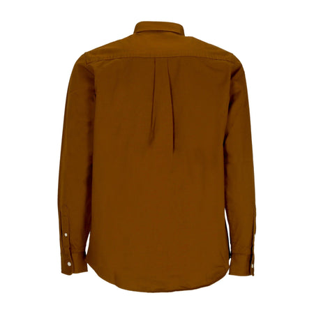 CARHARTT WIP Camicia Manica Lunga Uomo L/s Madison Shirt Deep H Brown/black da uomo