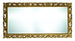 MOBILI2G - Specchiera in foglia oro rettangolare Misure: 74 x 94 x 5
