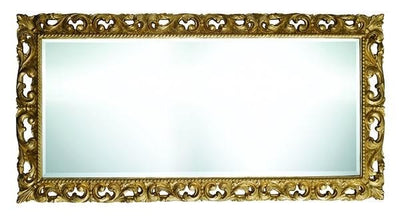 MOBILI2G - Specchiera in foglia oro rettangolare Misure: 94 x 94 x 5