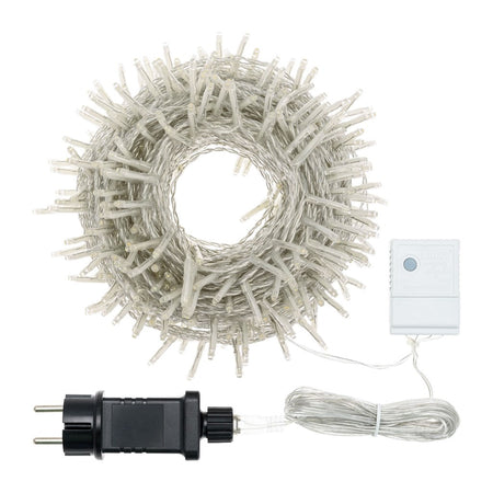 Catena lineare natalizia MiniLED da Ø 3 mm con 8 giochi di luce