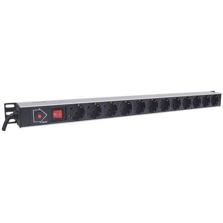Multipresa Verticale per Rack 12 Posti Spina Schuko Angolata