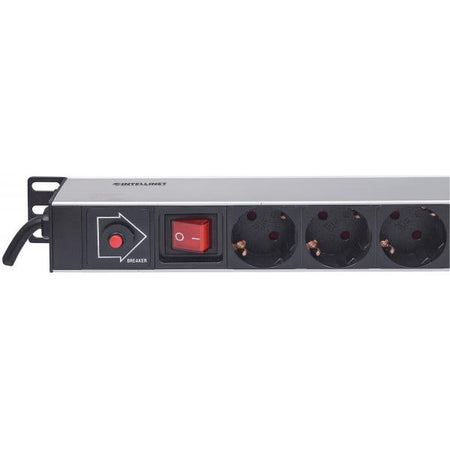 Multipresa Verticale per Rack 12 Posti Spina Schuko Angolata