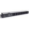Multipresa per Rack 19'' 7 posti Spina Schuko Angolata 1U