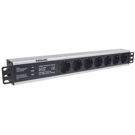 Multipresa per Rack 19'' 7 posti Spina Schuko Angolata 1U