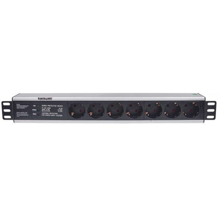 Multipresa per Rack 19'' 7 posti Spina Schuko Angolata 1U
