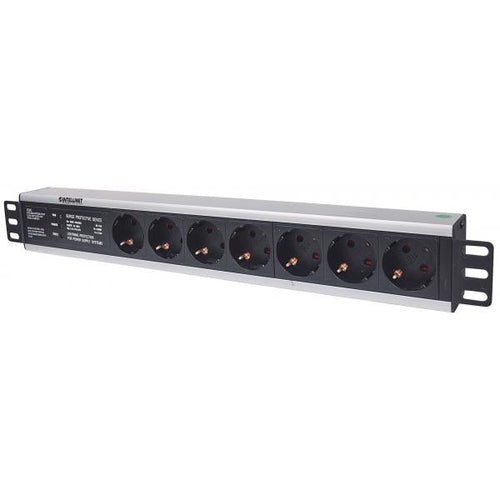 Multipresa per Rack 19'' 7 posti Spina Schuko Angolata 1U