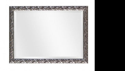 MOBILI 2G - Specchiera in foglia argento rettangolare- Misure: 69 x 89 x 3