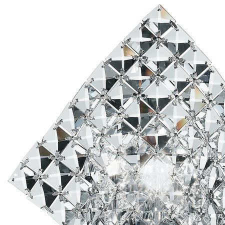 Applique Rombo Cristalli K9 Incastonati Lampada da Parete Moderna G9