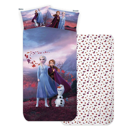 Completo letto singolo Frozen Disney in cotone
