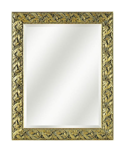 MOBILI2G - Specchiera in foglia oro rettangolare Misure: 78 x 98 x 4