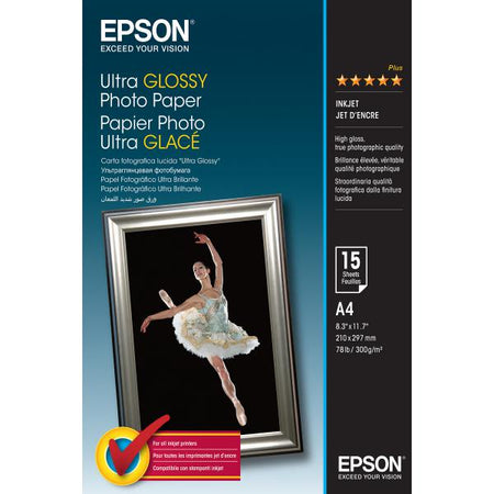 Epson Ultra Glossy Photo Paper - A4 - 15 Fogli