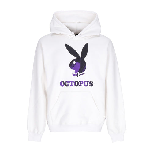 OCTOPUS Felpa Cappuccio Uomo Logo Hoodie X Playboy White da uomo