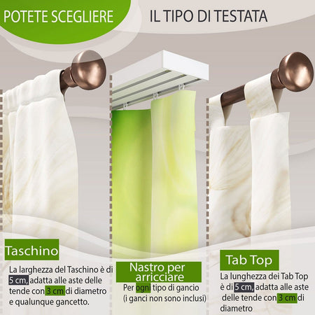 Tende su misura con stampa Fantasia di fiori